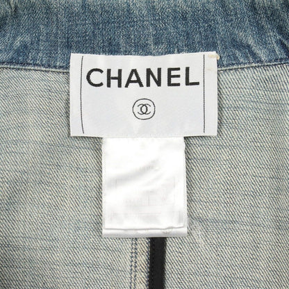 Chanel Denim Coat CC Logo Button — view 3