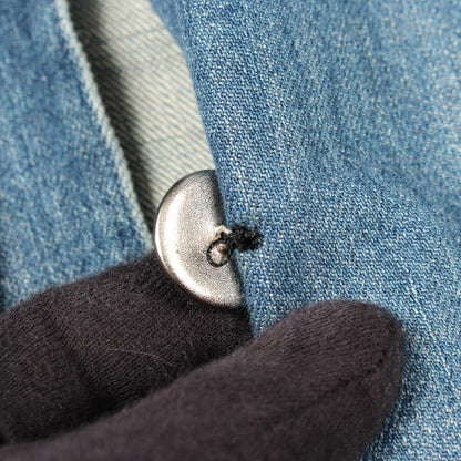 Chanel Denim Coat CC Logo Button — view 6