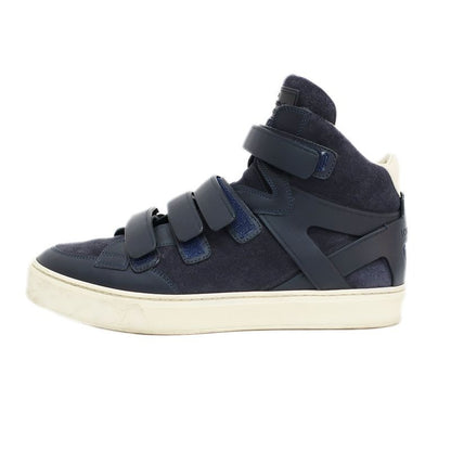 Louis Vuitton High Cut Sneakers Suede Navy Size 6.5