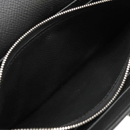 Hermes Long Wallet Kelly Wallet Long Vaux Epson Black Silver Hardware Black B