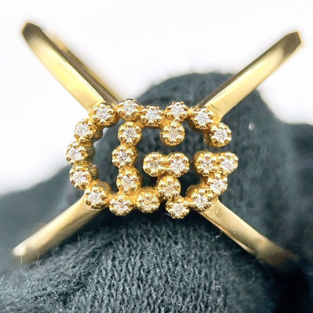 Gucci Running Cross Yellow Gold Ring Y — view 12