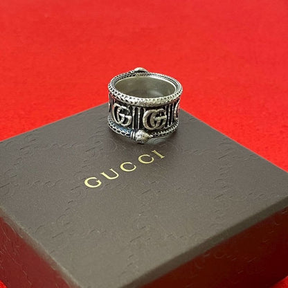Gucci Double G Snake Ring Silver 925 No 22 Accessory 52301