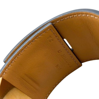Hermes Bracelet Collier de Chien H068440cd89t2 U Engraved Leather Medallion