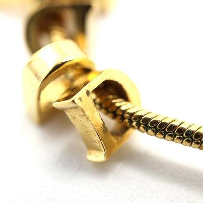 Christian DIOR Necklace D Motif Gold Color Approx 7.3g Accessories Bag M1509-1