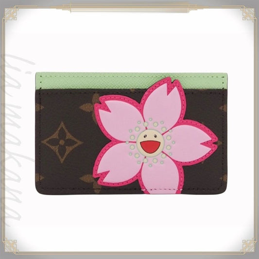 Louis Vuitton Tm Card Case Holdere Surple Cherry Blossom