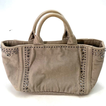 Prada Handbag Shoulder Perforated Studs Travel — view 2