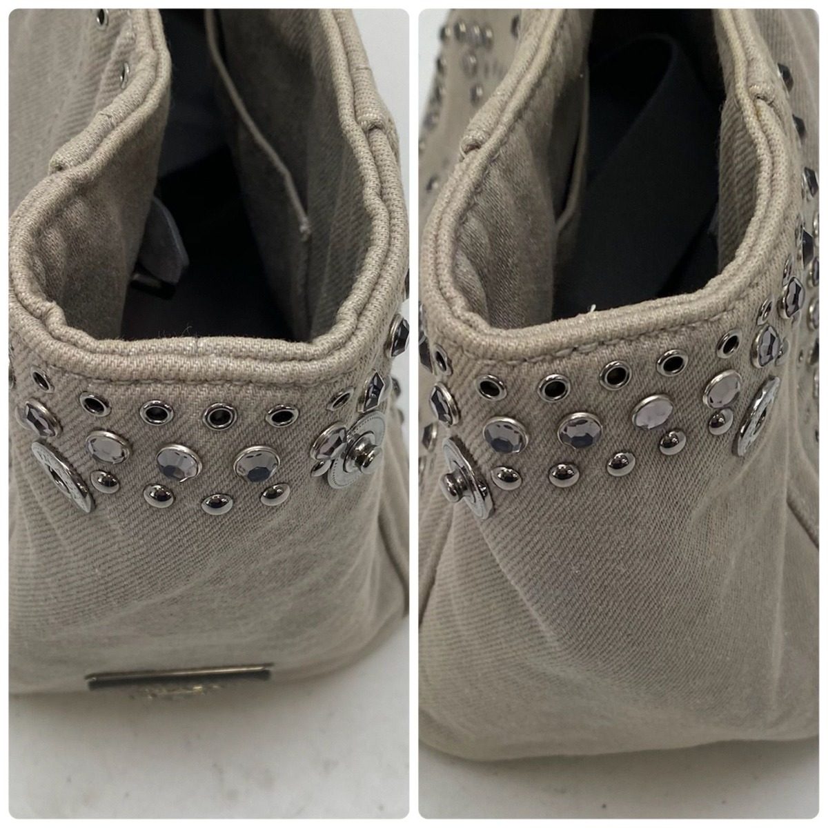 Prada Handbag Shoulder Perforated Studs Travel — view 6