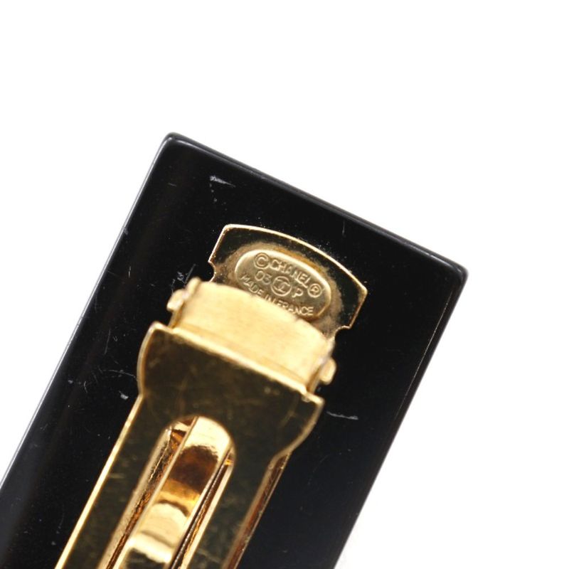 Chanel Coco Mark Camellia Plastic Black 03P Ladies Barrette