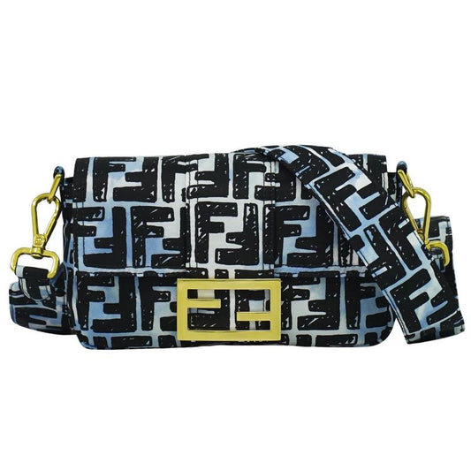 Authentic Fendi Zucca Bucket Joshua Vidas Collaboration 2WAY Shoulder Bag Belt
