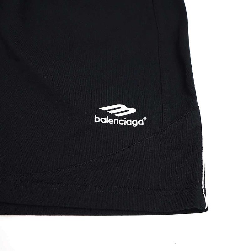 Balenciaga 24ss Soccer Baggy Soccer Sweatshorts 777709 Tpvw2 Black XS