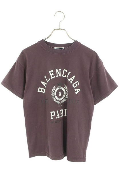 Balenciaga 612965 Tmv98 College Logo Medium Fit T-shirt Women's XXS