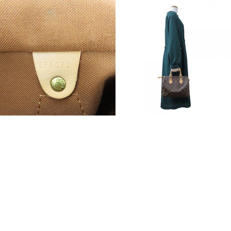 Louis Vuitton Handbag Speedy 25 M41528 Monogram Brown Gold Hardware Mini Boston