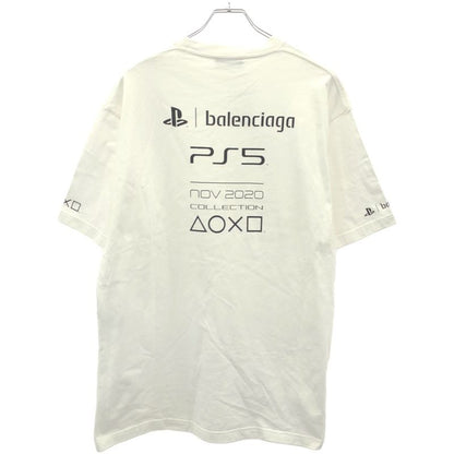Balenciaga Playstation Ps5 Print Oversize D T-Shirt 651795 Tkvf3 White XXS