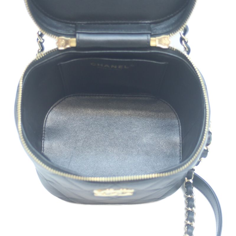 Chanel As1626 No 29 Black Ghardware Lambskin 2WAY Vanity Shoulder Bag Chain