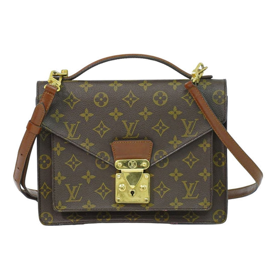 Louis Vuitton LV Monceau 26 Monogram 2-Way Shoulder Bag Brown