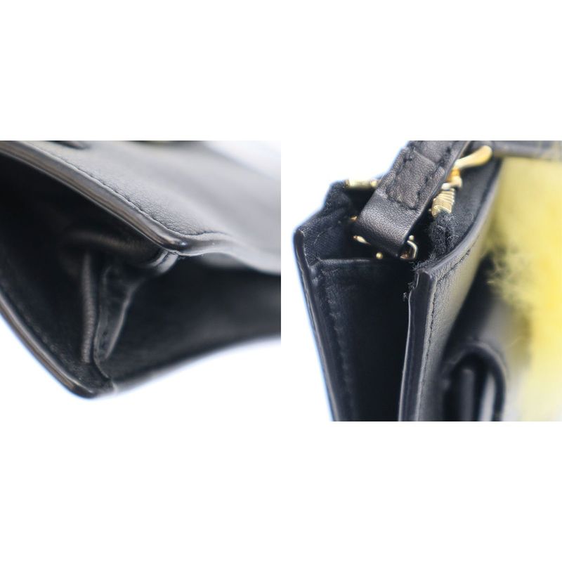 Fendi Back Bug Monster Leather Shoulder Bag 8m0362-41d Black