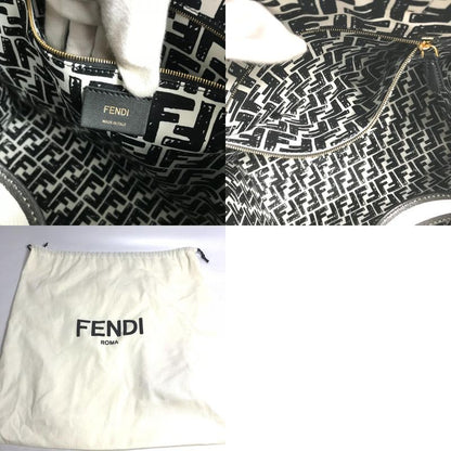 Fendi Tote Shopper Bag 8bh357 Coated Canvas White