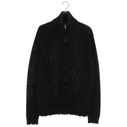 Balenciaga Y2K Zip Up Cardigan Tribal Damage