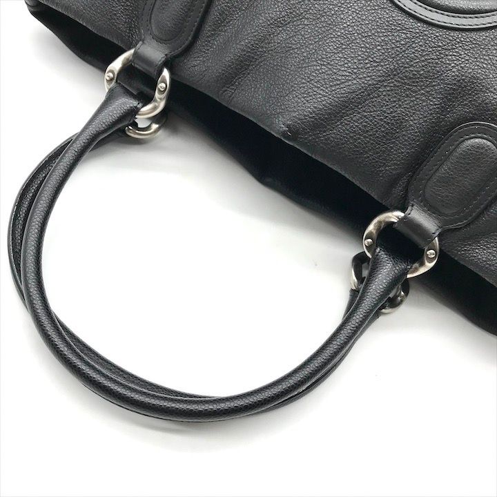 Chanel CC Logo Jumbo CC Soft Caviar Leather Hand Tote Black