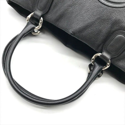 Chanel CC Logo Jumbo CC Soft Caviar Leather Hand Tote Black