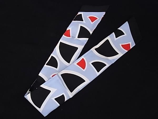 Bvlgari Bulgari Serpenti Silk Tulle Ribbon Scarf Ring Scarf Light Blue Gold