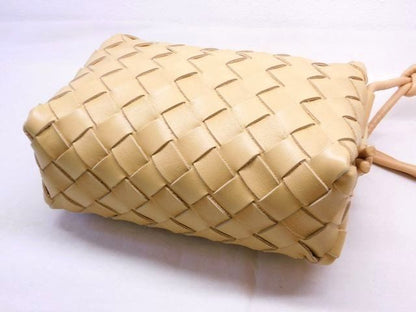 Pretty Bottega Veneta - Mini Loop Camera Bag 680254 Leather Beige Shoulder Bag