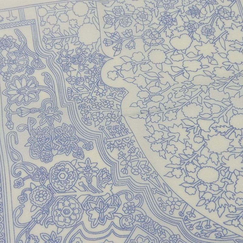 Unused Exhibit Hermes Handkerchief 100% Cotton Blue Everyday Small Item Unisex