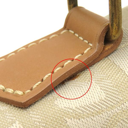 Christian Dior 2way Bag Trotter 2way Handbag Canvas Leather Beige Gold Hardware