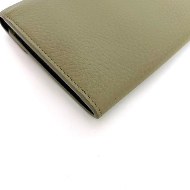 Bottega Veneta Long Fold Wallet Ec21351 Beige Khaki