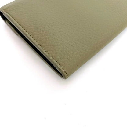 Bottega Veneta Long Fold Wallet Ec21351 Beige Khaki