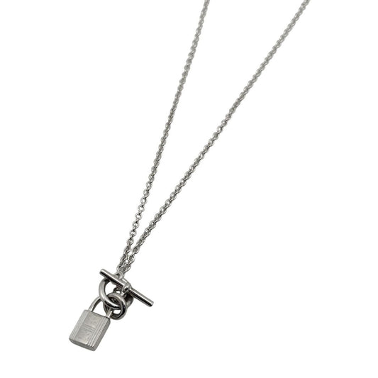 Hermes Kelly Cadena Necklace Pendant Silver