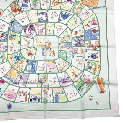 Hermes Carre 90 le Jeu Des Petits Bonheurs Little Happiness Game Scarf Silk — view 6