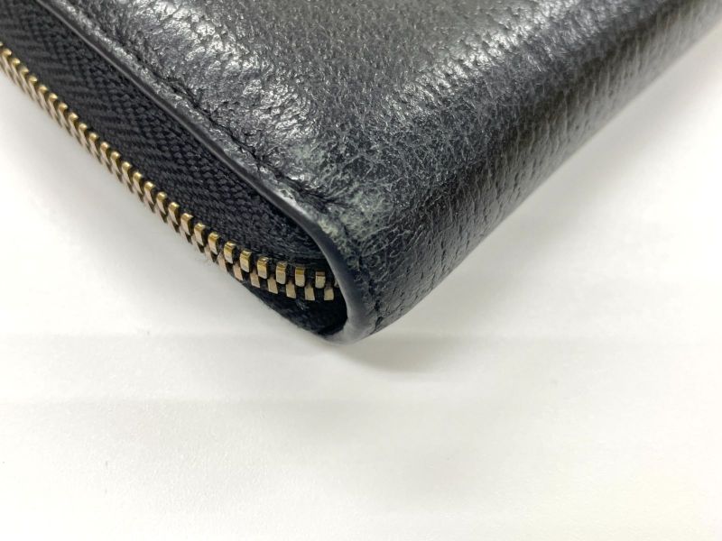 Gucci Animalier Bee Leather Zip Around Wallet Round Zipper Bee Long Wallet