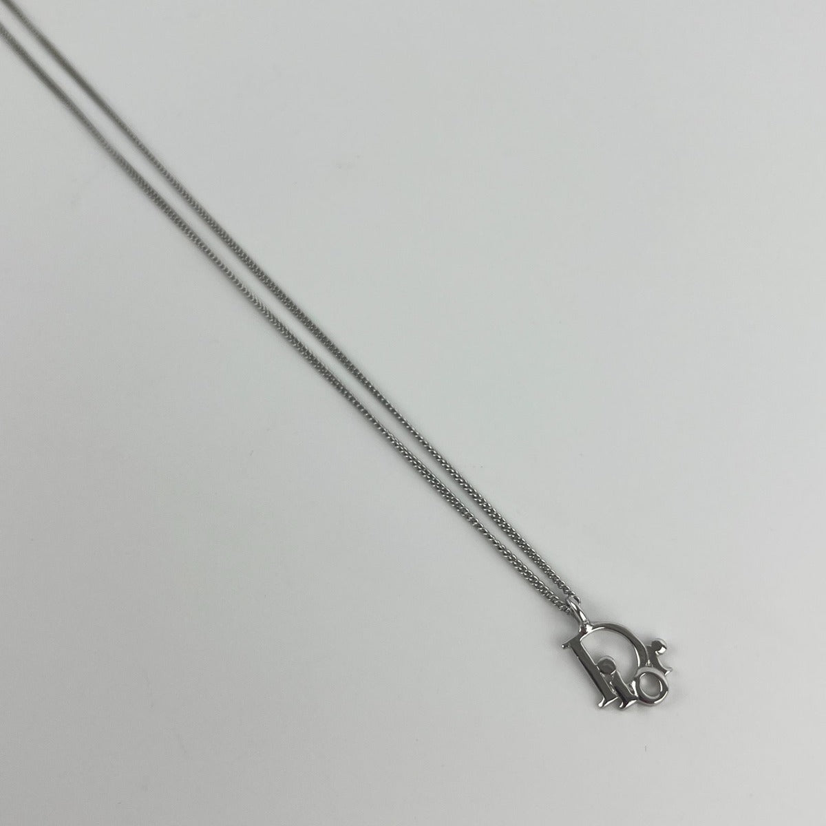 Dior Necklace Pendant Logo Silver Vintage — view 4