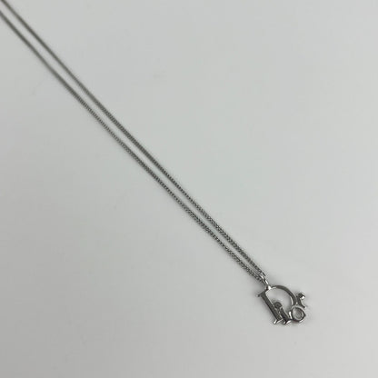 Dior Necklace Pendant Logo Silver Vintage — view 4
