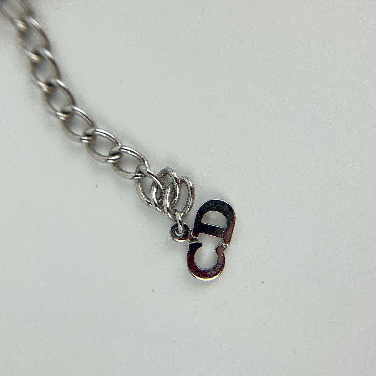 Dior Necklace Pendant Logo Silver Vintage — view 9