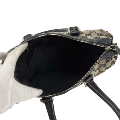Gucci GG Canvas Mini Boston Bag Handbag GG Pattern Navy Dark Blue