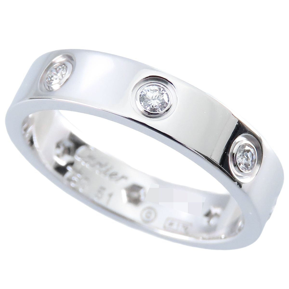 Cartier Love Ring White Gold 18K Diamond Small