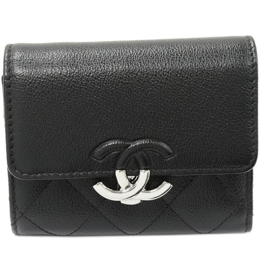 Chanel Trifold Wallet With Coin Purse Coco Mark Small Flap Wallet In Soft
