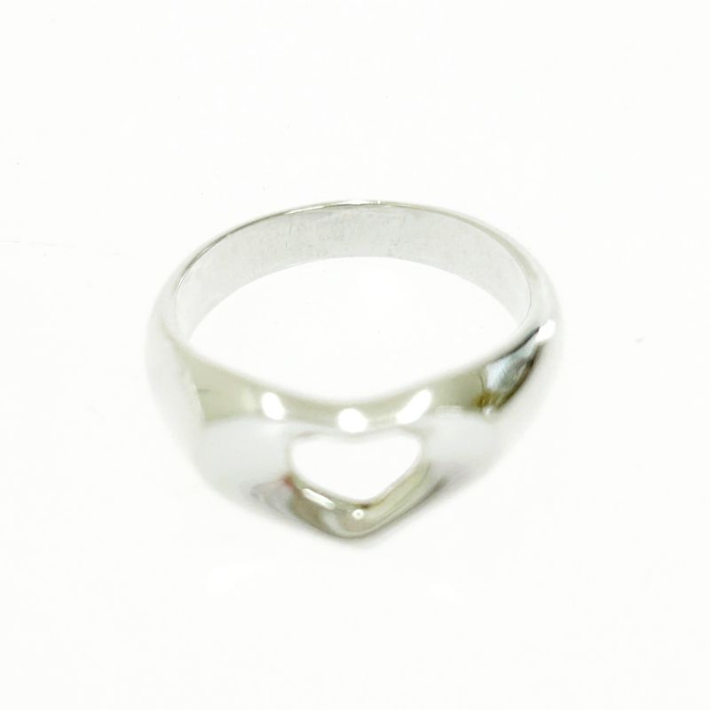 Tiffany & Co Silver Open Heart Ring 3.4g 925 Engraved 464295 Ring