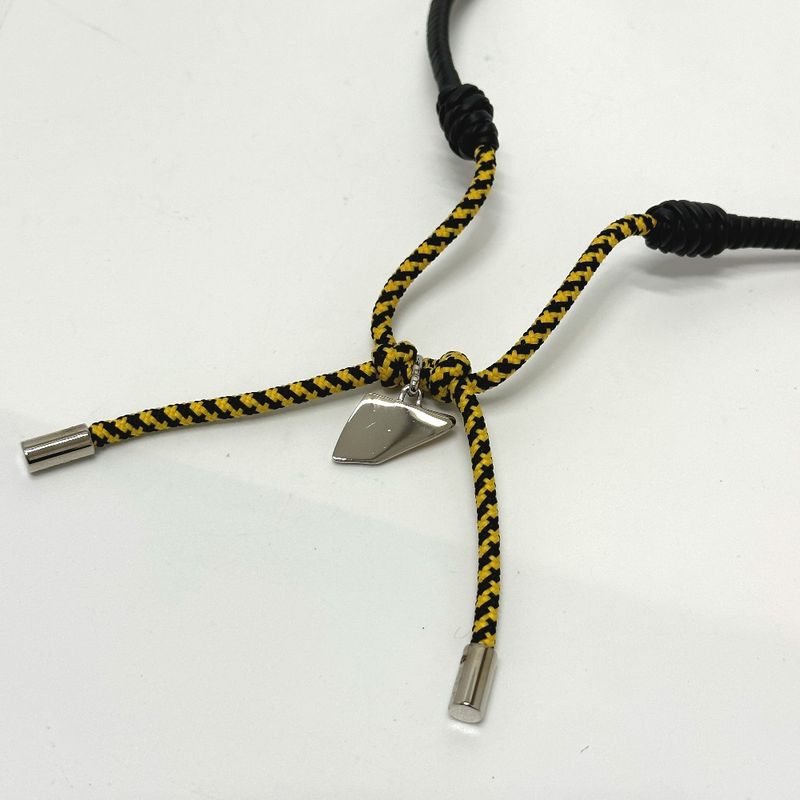 Fendi Necklace FF Vertigo Leather Black