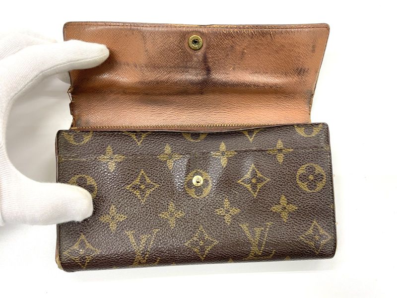 Louis Vuitton Monogram Pochette Portmonnais Cles Di Long Wallet M61725 Brown