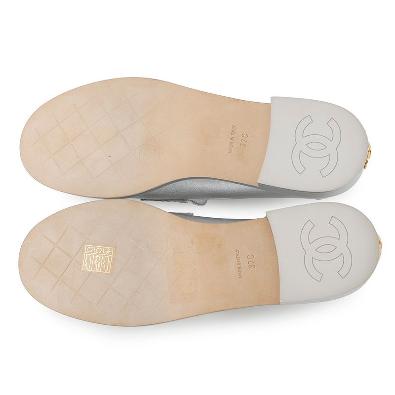 Chanel Lofa CC Logo Camellia Leather 37C Shoes