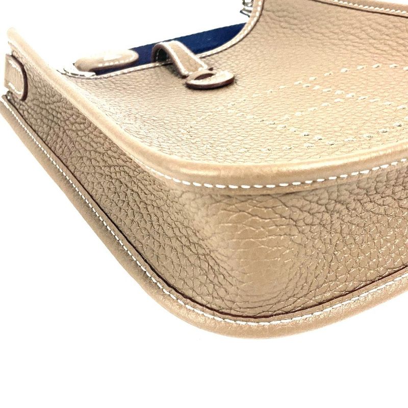 Hermes Shoulder Bag Evelyn TPM Amazon Long Taurillon Clemence Etoupes Grayish