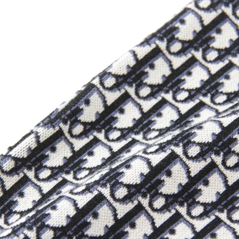 Christian Dior Oblique Size M Polo Shirt Cotton Men's Knit Navy Hi-brand