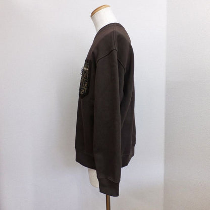 Fendi Sweat 12cpf-23-899 Size M Brown Cotton Pocket Silver-hardware
