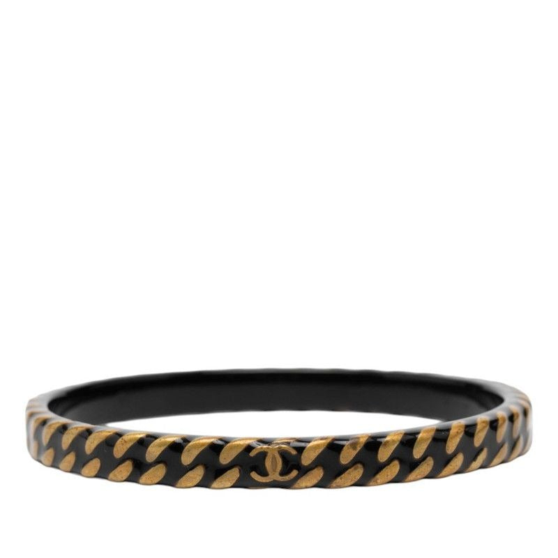 Chanel Vintage Gold Black Plated