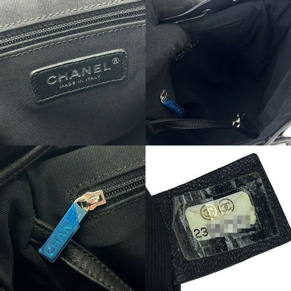 Chanel Backpack Matelasse Coco Mark Lambskin Leather 23rd Black Multicolor