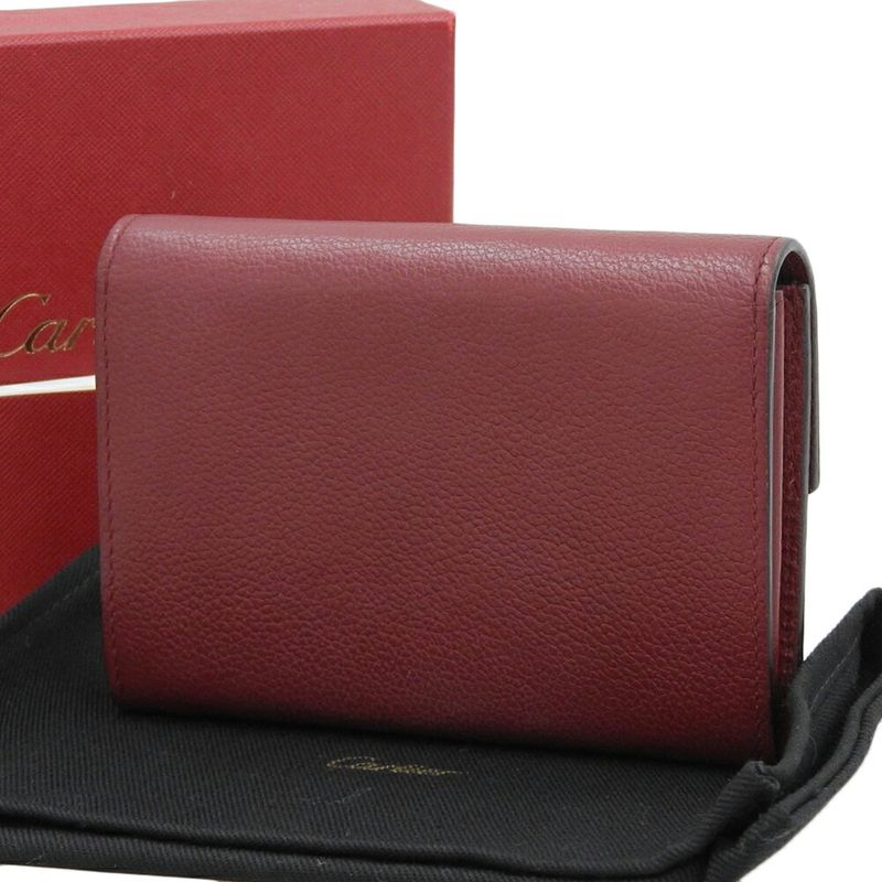 Cartier Current Saleitem C De Cartier Leather Bifold Wallet With Box