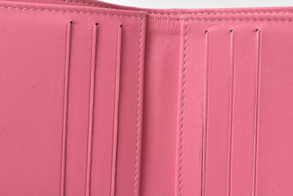 Chanel Foldover Wallet With Bi-colored Buttons In Caviar Skin Rose Purple